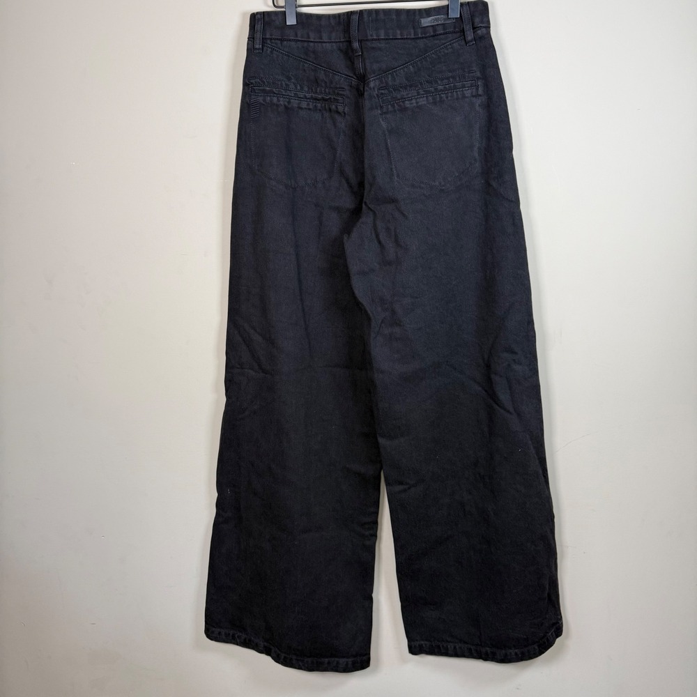 Paige NWT Portia Wide Leg Architecture Deep Caviar High Waist Jeans 29 Tall READ - Picture 2 of 12